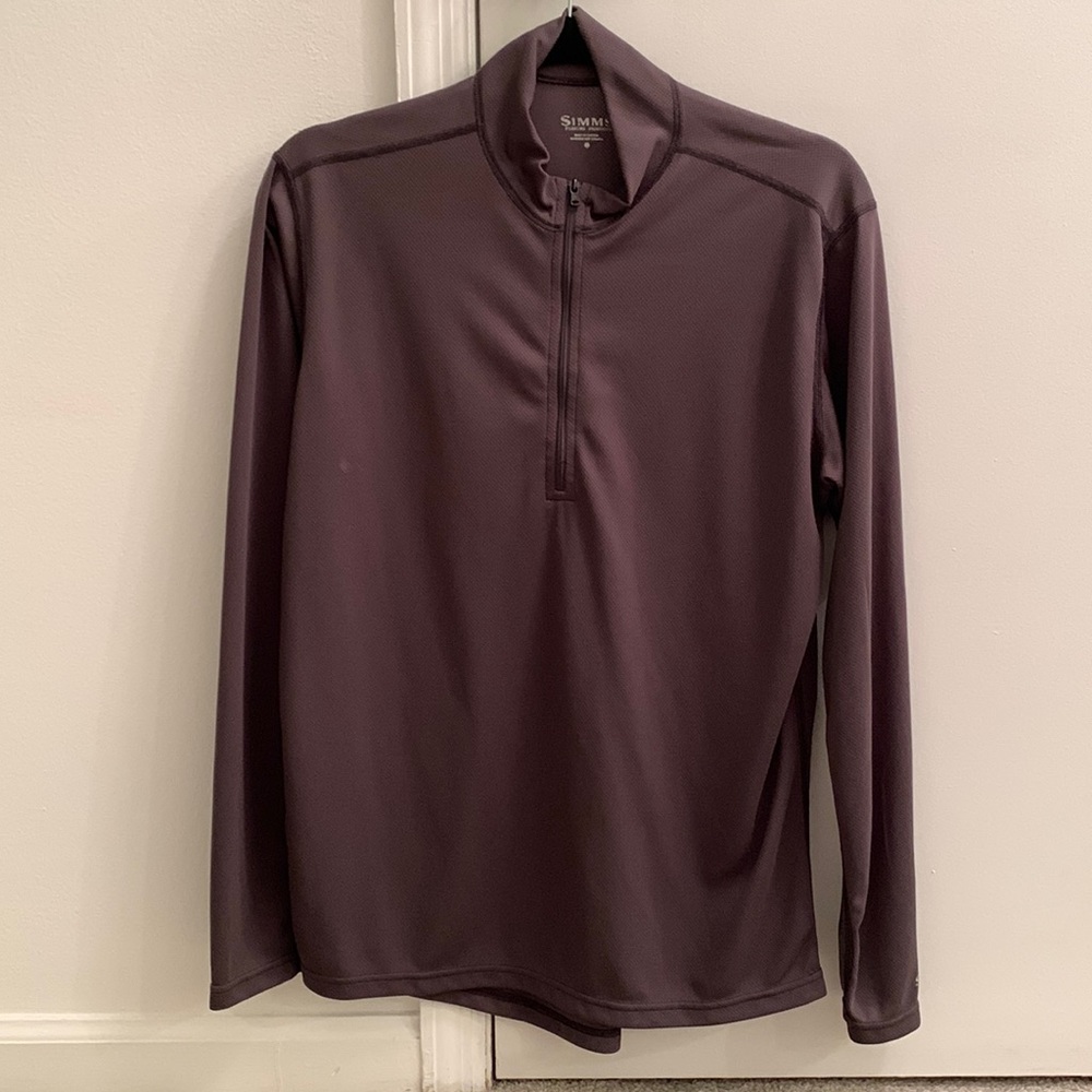 Simms lightweight zip up grey sweatshirt
